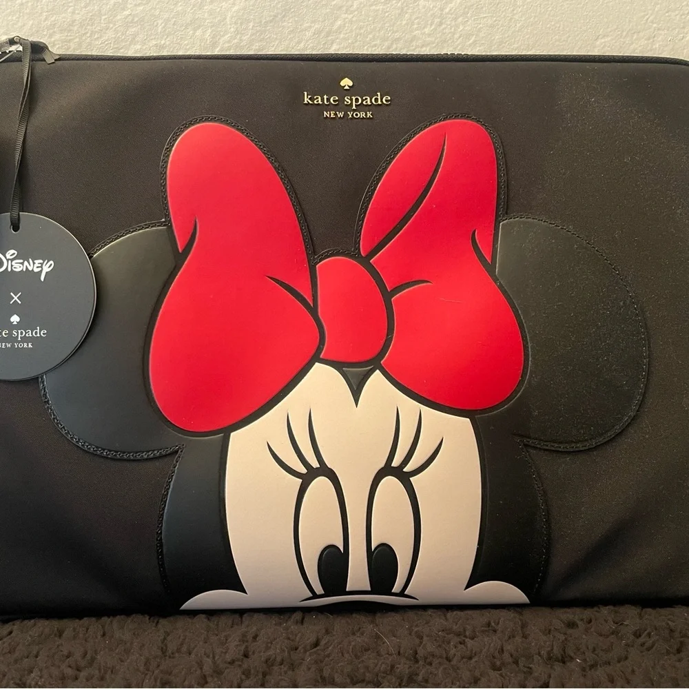 Kate Spade Black and Red Minnie Mouse Laptop Sleeve